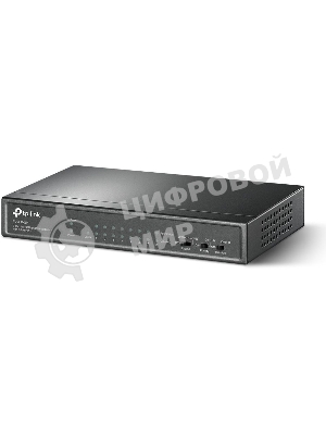Коммутатор 9-port 10/100Mbps unmanaged switch with 8 PoE+ ports, compliant with 802.3af/at PoE, 65W PoE budget, support 250m Extend Mode, Priority mode and Isolation mode, desktop mount, plug and play.