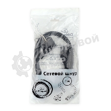 Кабель питания Cablexpert PC-186-1M, 1м, Schuko- C13, 6А, черный, с заземлением