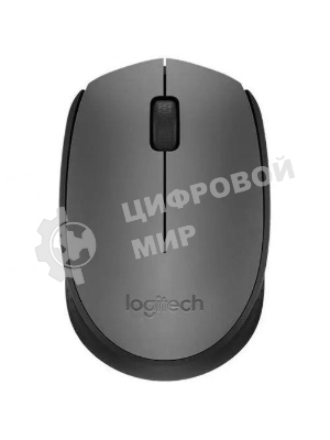 Мышь беспроводная Logitech M170 черный/темно-серый, 1000 dpi, радиоканал, USB, кнопки - 3