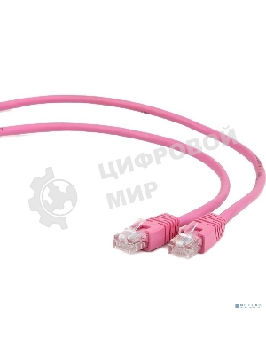 Патч-корд UTP Cablexpert PP12-3M/RO cat.5e, 3м, литой, многожильный розовый