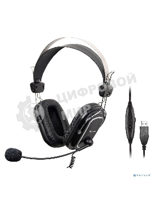 Гарнитура A4Tech HU-50 чёрный, проводная