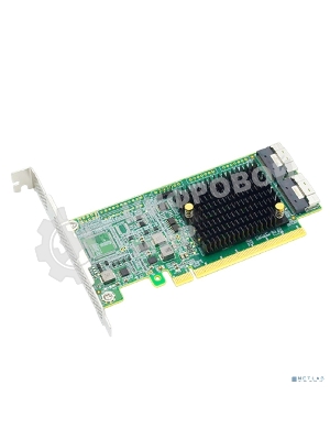 Адаптер для SSD PCIe x16 to Two SlimSAS SFF-8654 8i Retimer Adapter
