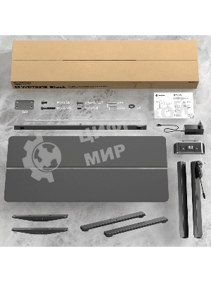 Стол офисный моторизированный ONKRON WDT221E-B с регулировкой по высоте, черный