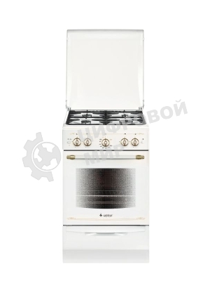 Плита газовая Gefest ПГ 5100-02 0185 белый, конфорок 4 шт, духовка 52 л, 50 см x 85 см x 58.5 см