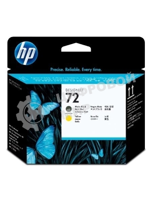 Картридж струйный HP №72 C9384A черный матовый/желтый печатающая головка для HP DJ T1100/T610