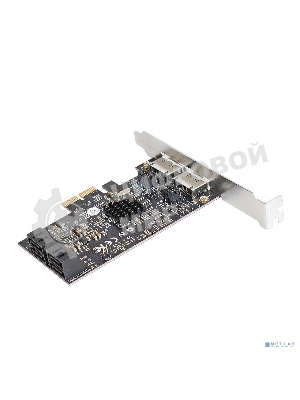 Контроллер ExeGate EXE-504 PCI-E 2.0, SATA3 RAID, 4 int+2 ext (OEM)