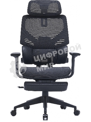 Кресло Cactus CS-CHR-MC01-BK черный, сетка, подголовник