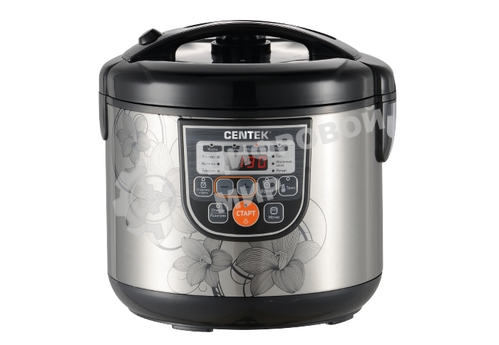 Мультиварка Centek CT-1498 (черный, сталь) 700Вт, 5.0л, 10 программ + 28 программ Мультишеф