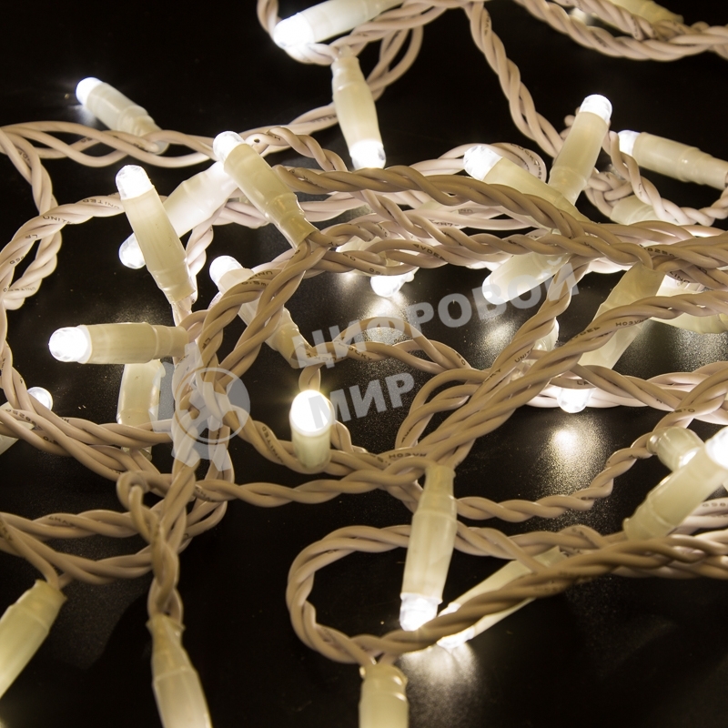 Гирлянда Neon-night Нить 10м, с эффектом мерцания, белый ПВХ, 230В, теплый белый