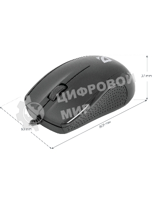 Мышь проводная Defender Optimum MB-160 черный, 1000 dpi, USB, кнопки - 3