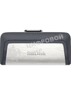 Флешка USB SanDisk DDC2 Ultra Dual (SDDDC2-032G-G46), 128Gb, USB 3.0/USB 3.1 Type C, R/W 150/30, серый/черный