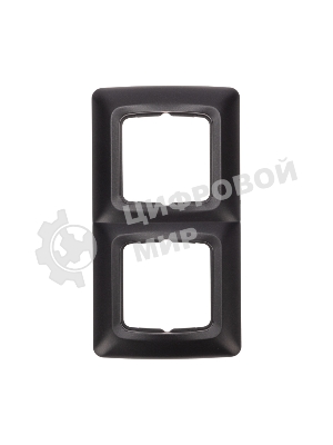 Рамка Kranz 2-я DEA горизонтальная черный металлик