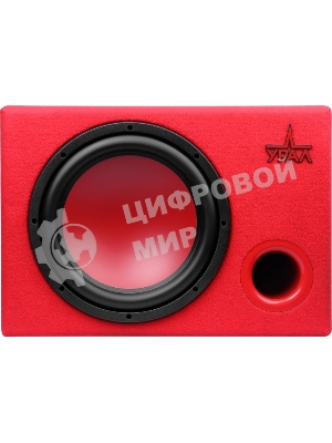 Сабвуфер автомобильный Ural АС-У12А КРАСНЫЙ 300Вт активный (30 см/12
