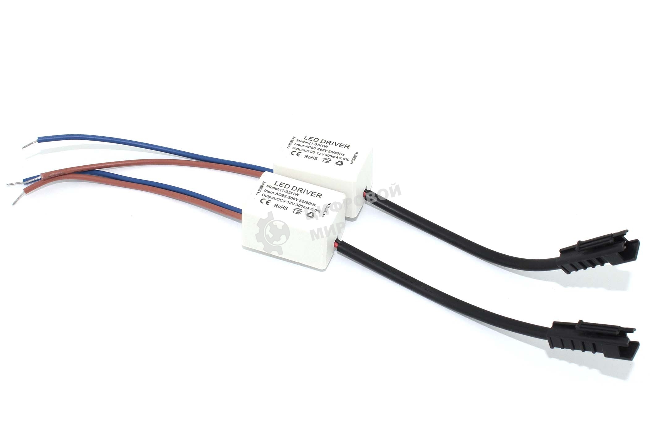 Блок питания для светодиодных светильников 3-12V до 3х ламп по 1W 2 шт.