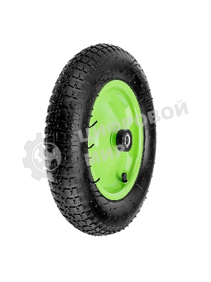 Колесо пневматическое Сибртех 3.25/3-8, длина оси 90мм,подшипник 16мм