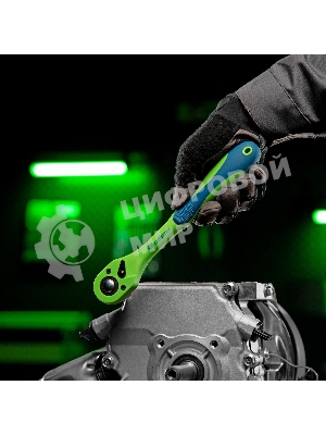 Ключ трещотка Сибртех двухкомпонентная рукоятка 1/2