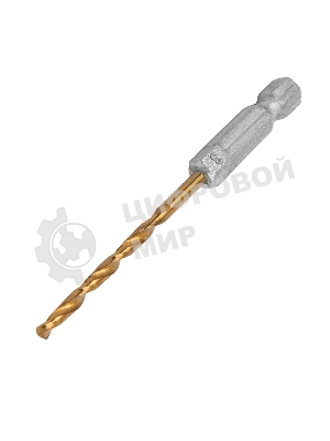 Сверло по металлу Matrix, 3 мм, HSS, нитридтитановое покрытие, 6-гранный хвостовик