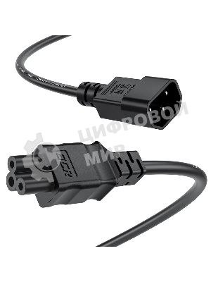 Кабель питания GCR PROF 3.0m, С14 - С5, черный, 3x1,5мм, GCR-55969
