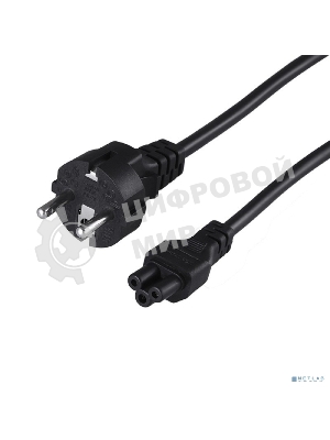 Шнур сетевой Rexant евровилка–евроразъем С5, кабель 3x0,5мм², 3м, для питания ноутбука (пакет ПВХ)