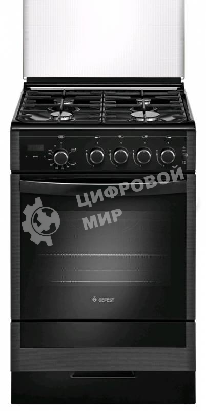 Плита газовая Gefest ПГ 5300-03 0046 черный, конфорок 4 шт, духовка 52 л, 50 см x 85 см x 58.5 см