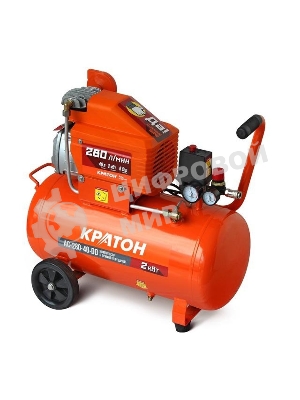 Компрессор КРАТОН AC-280-40-D Dпрямой 220В 2000Вт 280л/мин ресивер40л 32кг