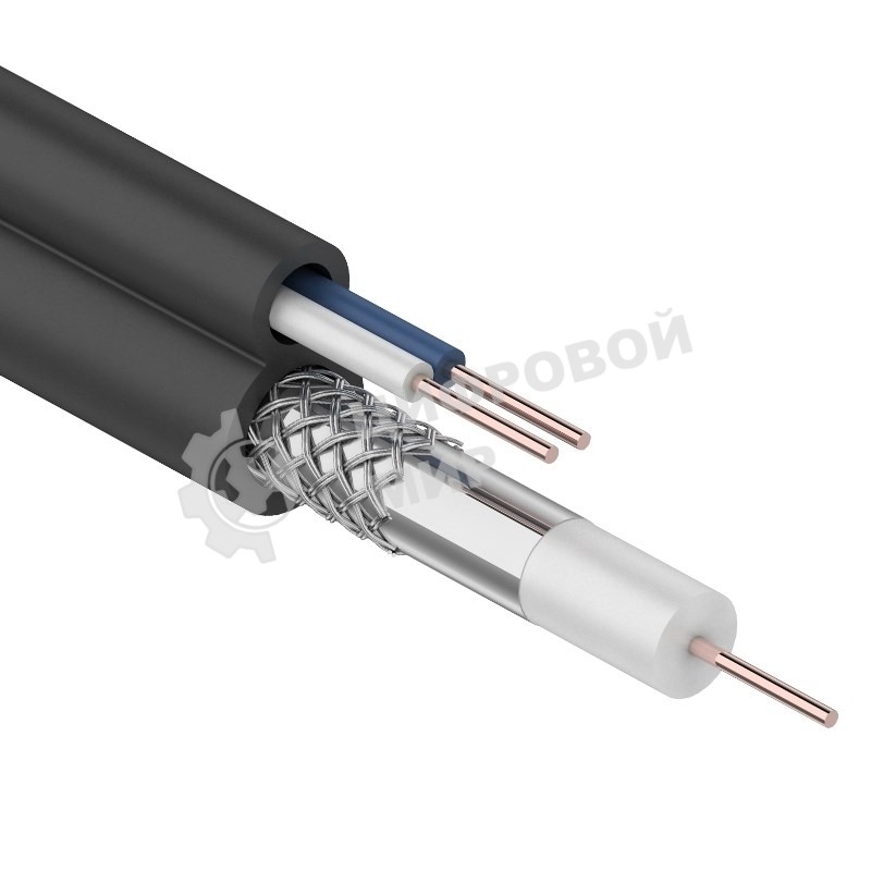 Кабель Rexant ККСВ-П+2х0,5 мм (бухта 100 м) черный