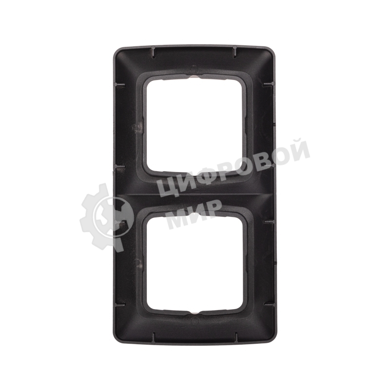 Рамка Kranz 2-я DEA горизонтальная черный металлик