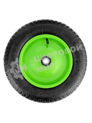 Колесо пневматическое Сибртех 3.25/3-8, длина оси 90мм,подшипник 16мм