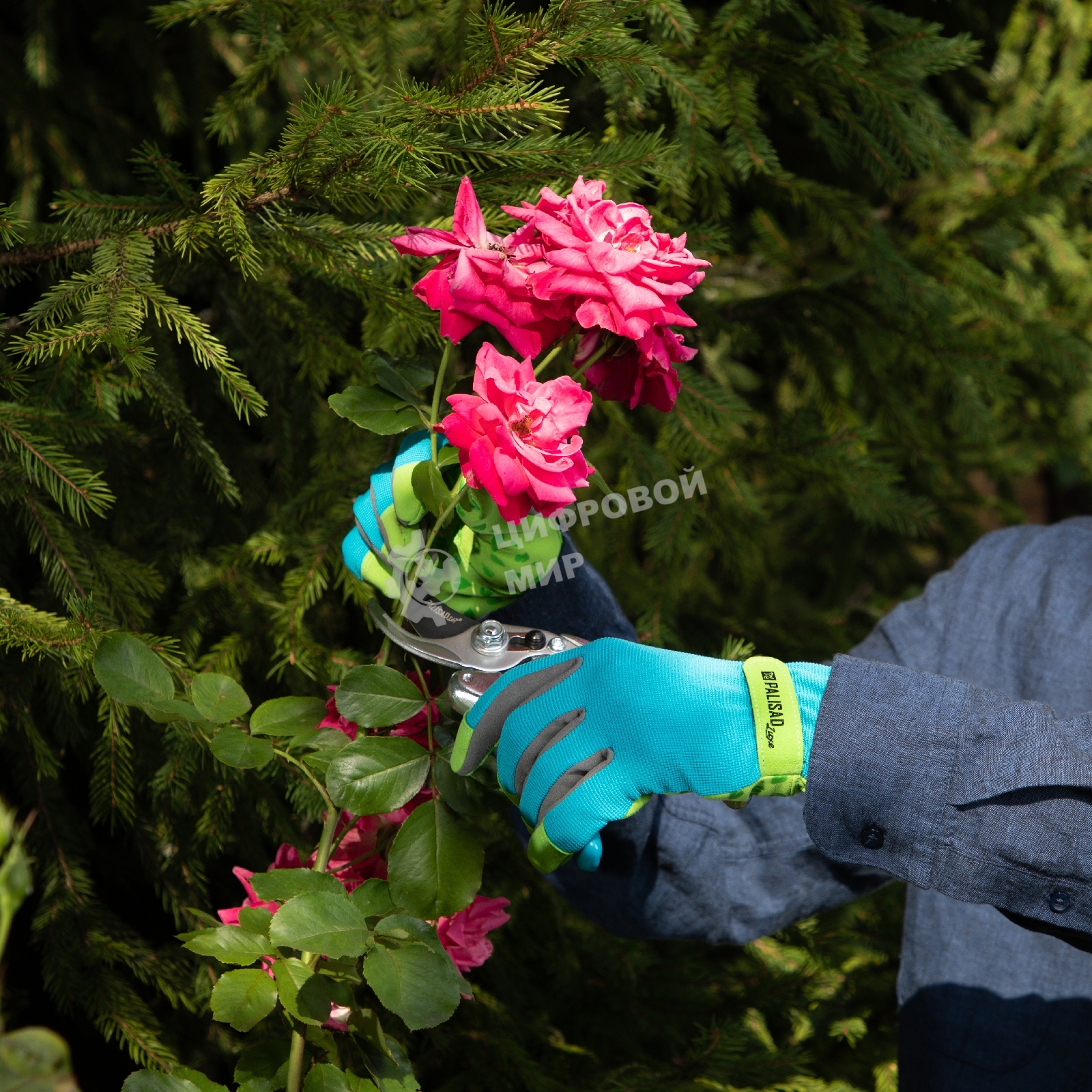 Перчатки садовые Luxe Palisad с удлиненной манжетой, размер 8