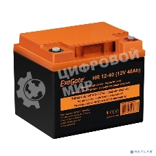 Аккумуляторная батарея ExeGate HR 12-40 (12V 40Ah, под болт М6)