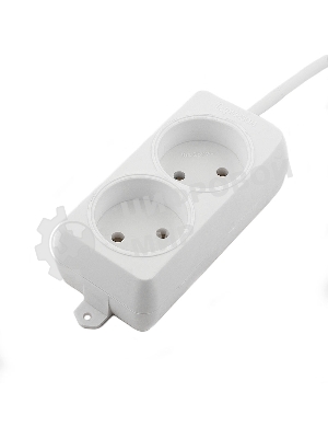 Удлинитель Гарнизон <3 м> белый (2 розетки, 10А, EL-NL2-W-3)