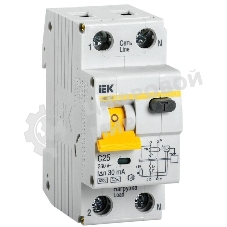 Выключатель автоматический дифференциального тока IEK 2п 25А/30мА CАВДТ 32 MAD22-5-025-C-30