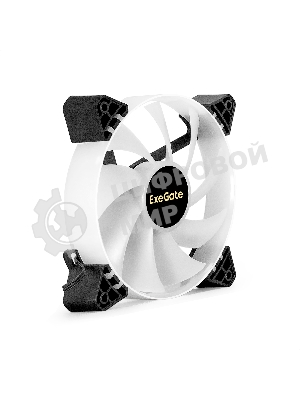 Вентилятор для корпуса ExeGate EX12025H6PYH-PWM.ARGb черный/белый, 120 мм, 1200 об/мин, 33 дБ, 6 pin