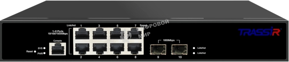 Коммутатор Trassir TR-NS24102S-120-8PoE