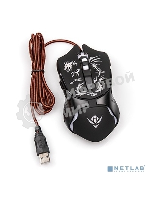 Мышь проводная Nakatomi MOG-25U черный, 2400 dpi, USB, кнопки - 6