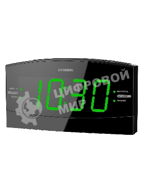 Радиобудильник Hyundai H-RCL238 черный LCD подсв:зеленая часы:цифровые FM