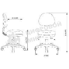 Кресло детское БЮРОКРАТ KD-3, на колесиках, ткань, оранжевый kd-3/wh/tw-96-1