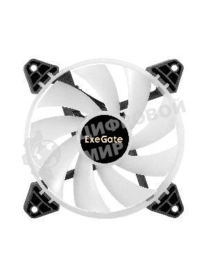 Вентилятор для корпуса ExeGate EX12025H6PYH-PWM.ARGb черный/белый, 120 мм, 1200 об/мин, 33 дБ, 6 pin