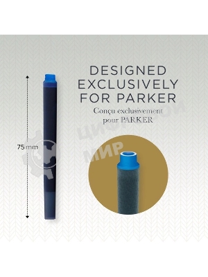 Картридж Parker Quink Z11 (CW1950383) синие чернила смывающиеся для ручек перьевых (5шт)