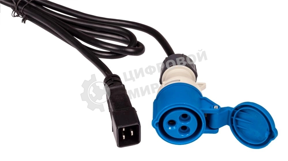 Шнур питания LANMASTER C20-I309 Female, 3х2.5, 220В, 16А, черный, 2.5 м.