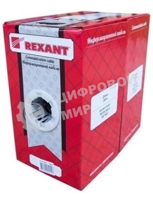 Кабель витая пара Rexant FTP 4PR 24AWG, cat.5e наружный (OUTDOOR) (бухта 305м) (в коробке)