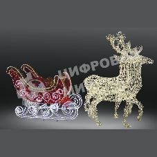Фигура олени с санями Neon-night