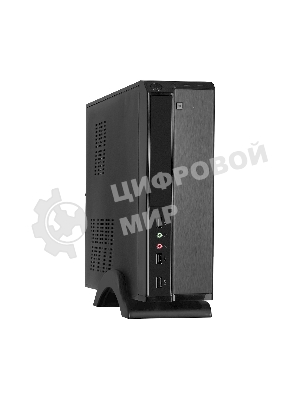 Компьютерный корпус MiniITX ExeGate MI-207 Black, miniITX/mATX, (без БП), 2хUSB, Audio