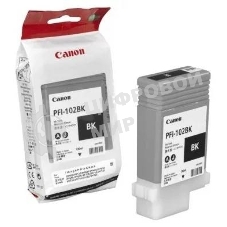 Картридж струйный Canon PFI-102Bk (0895B001) черный (130 мл.) для Canon iPF605, iPF610, iPF650, iPF655, iPF710, iPF750, iPF755, LP17, iPF510