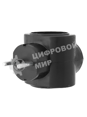 Тройник электрический Rexant биметалл 220 В 6 А черный