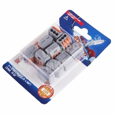 Соединительная клемма многоразовая Rexant 3-х проводная, серая (0,08-4 мм²), (10 шт.)