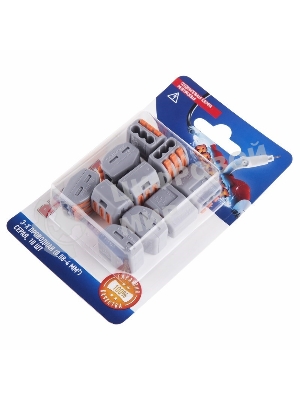 Соединительная клемма многоразовая Rexant 3-х проводная, серая (0,08-4 мм²), (10 шт.)