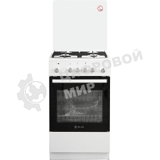 Плита комбинированная De Luxe 5040.41ГЭ (КР) ЧР белый, конфорок 4 шт, духовка 46 л, 50 см x 85 см x 50 см