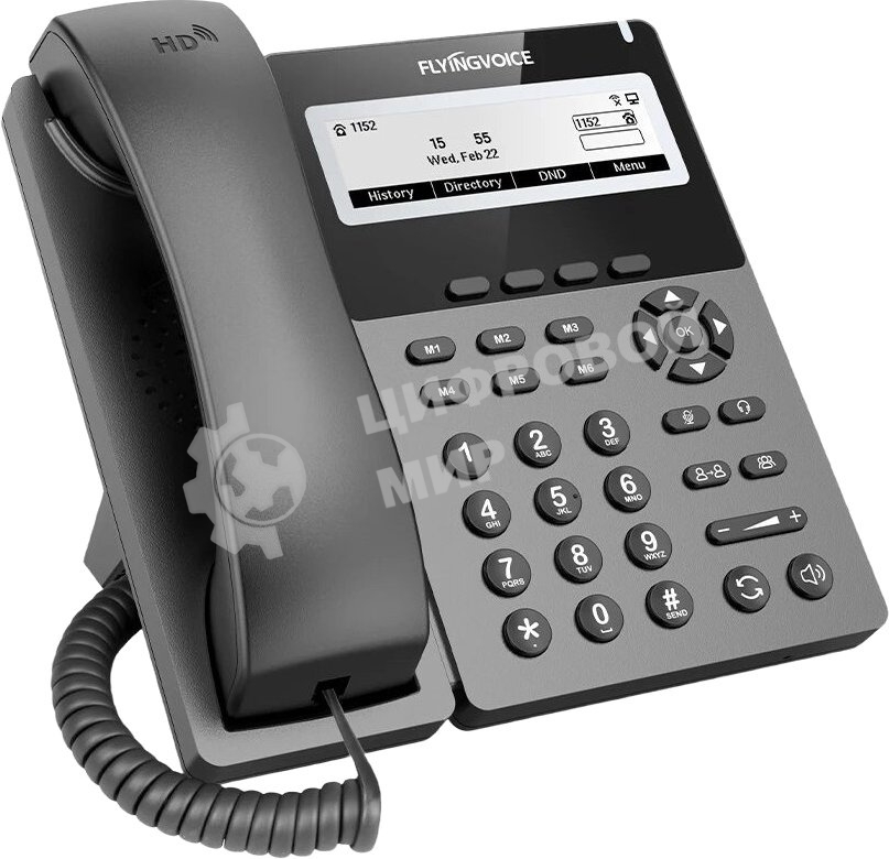 Телефон IP Flyingvoice P22G серый (упак.:1шт)