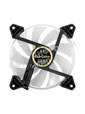 Вентилятор для корпуса ExeGate EX12025H6PYH-PWM.ARGb черный/белый, 120 мм, 1200 об/мин, 33 дБ, 6 pin